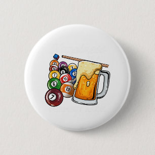 Happiness Is A Perfect Rack I Pool Billiards Playe 2 Inch Round Button