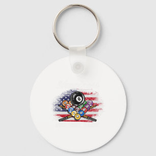 Happiness Is A Perfect Rack I Pool Billiards Playe Keychain
