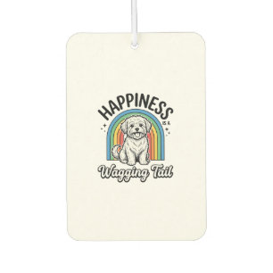 Happiness Is a Wagging Tail Dog Lover Design_1 Air Freshener