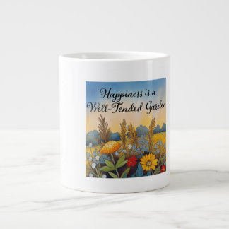 Happiness is a Well Tended Garden Large Coffee Mug