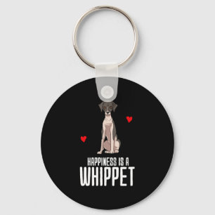 Happiness Is A Whippet Keychain
