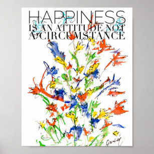 Happiness is an Attitude Lovitude Poster