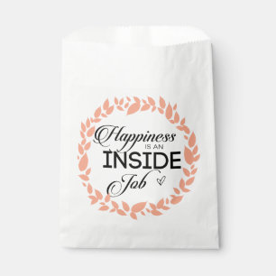 Happiness Is An Inside Job Wreath Favour Bag
