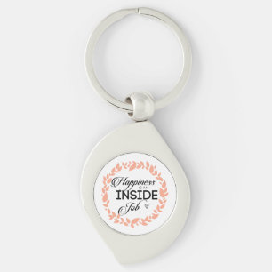 Happiness Is An Inside Job Wreath Keychain