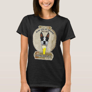 Happiness Is An Old Man With A Beer Australian Cat T-Shirt