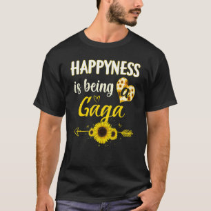 Happiness Is Being A Gaga Sunflower Grandma Mother T-Shirt