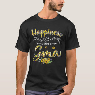 Happiness Is Being A Gma Women Sunflower Decor Gra T-Shirt
