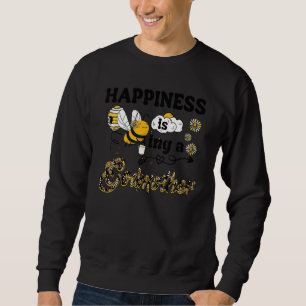 Happiness Is Being A Godmother Women Honey Bee Flo Sweatshirt