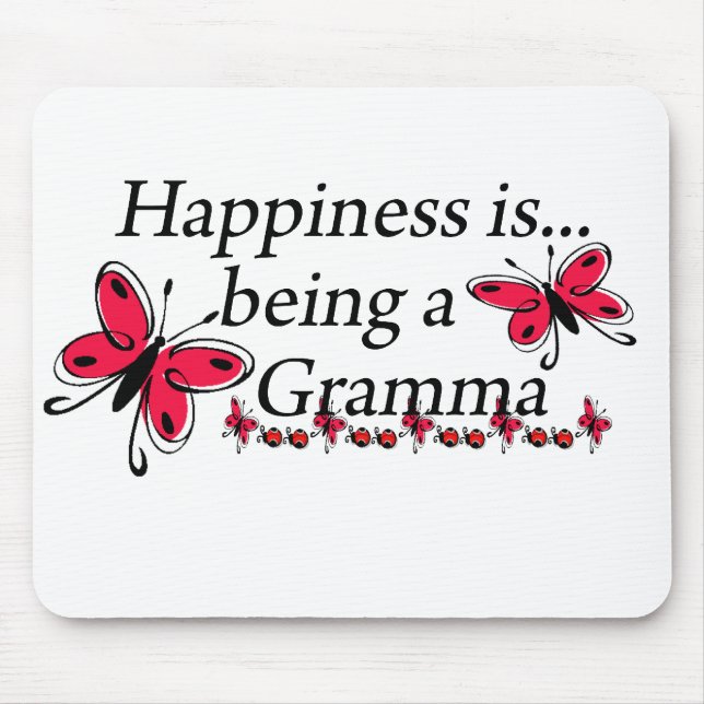 Happiness Is Being A Gramma BUTTERFLY Mouse Pad (Front)