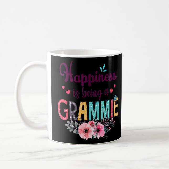 Happiness Is Being A Grammie Ever Women Floral Dec Coffee Mug (Left)