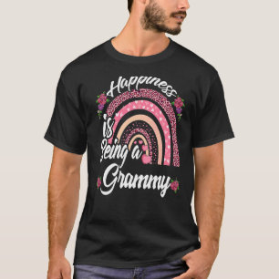 Happiness Is Being A Grammy Cute Rainbow Mothers D T-Shirt