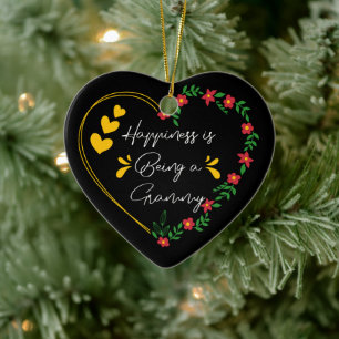 Happiness Is Being A Grammy Mother's Day Funny Ceramic Ornament