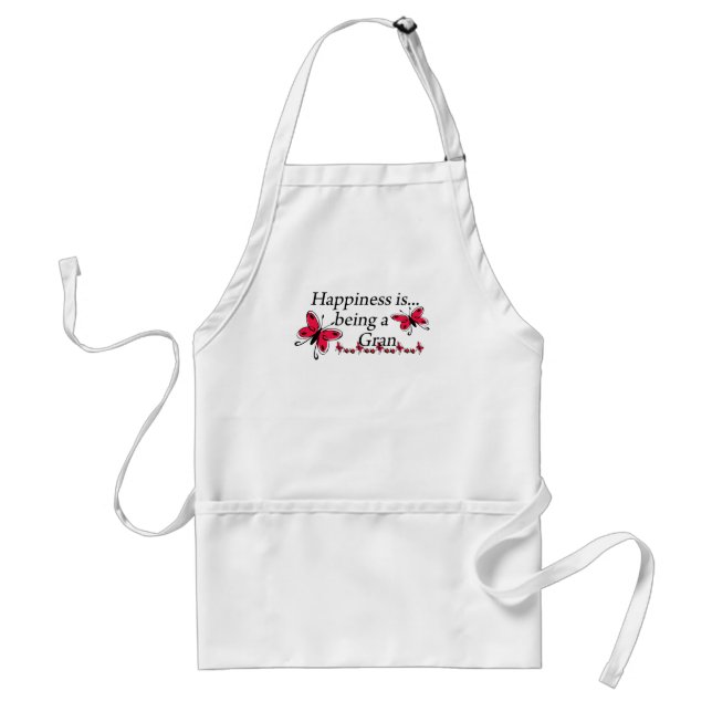 Happiness Is Being A Gran BUTTERFLY Standard Apron (Front)