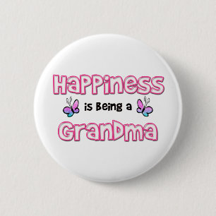 Happiness Is Being A Grandma 2 Inch Round Button
