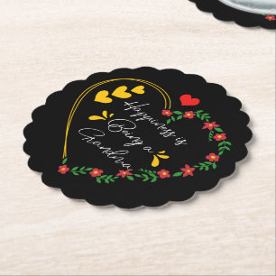 Happiness Is Being A Grandma Cute New Grandmother Paper Coaster