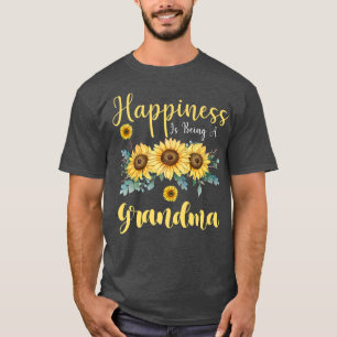 Happiness Is Being A grandma Sunflower Mother's Da T-Shirt