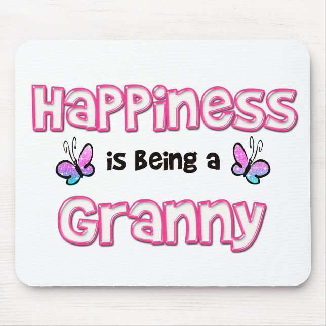 Happiness Is Being A Granny Mouse Pad (Front)