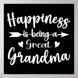 Happiness Is Being A Great Grandma Mother's Day Poster