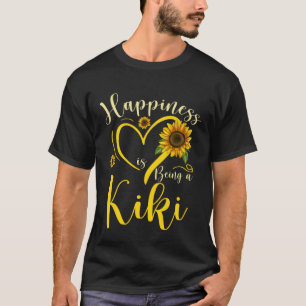 Happiness Is Being A Kiki Sunflower Mother's Day W T-Shirt