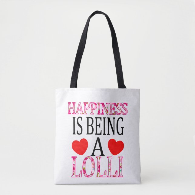 Happiness Is Being A Lolli Floral Mimi Christmas  Tote Bag (Front)