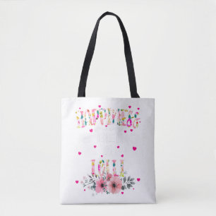 Happiness Is Being A Lolli Floral Mimi Christmas Tote Bag