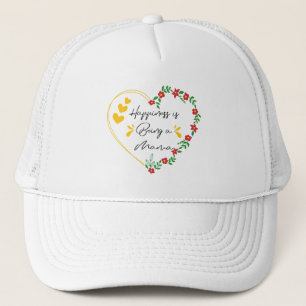 Happiness Is Being A Mama Birthday Gifts Cute Mom Trucker Hat
