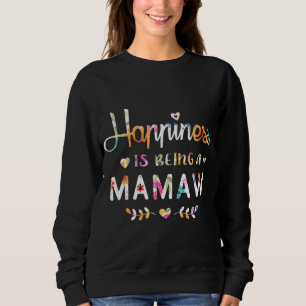 Happiness Is Being a Mamaw Cute Grandma Christmas  Sweatshirt