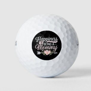 Happiness Is Being A Mommy Floral Mother’s Day Golf Balls