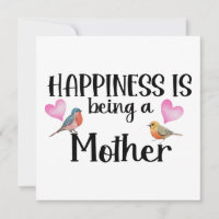 Happiness Is Being A Mother Birthday Birds Hearts 