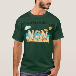 Happiness Is Being A Nan Summer Beach Happy Mother T-Shirt
