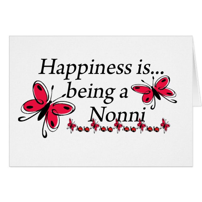 Happiness Is Being A Nonni BUTTERFLY (Front Horizontal)