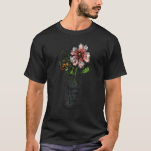 Happiness is being a Oma Ever Women Floral Decor O T-Shirt