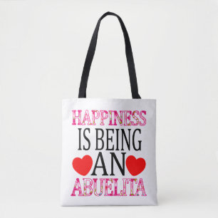 Happiness Is Being An Abuelita Floral Mimi Mother Tote Bag