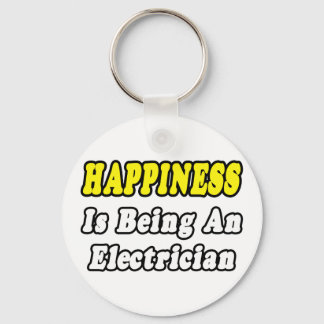 Happiness Is Being an Electrician Keychain