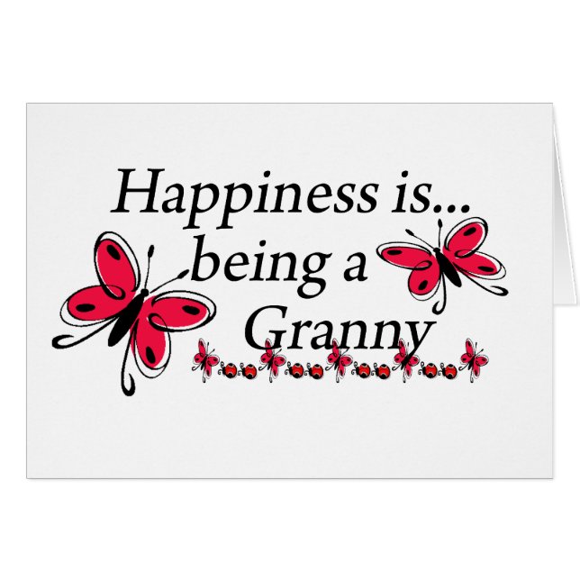 Happiness Is Being An Granny BUTTERFLY (Front Horizontal)