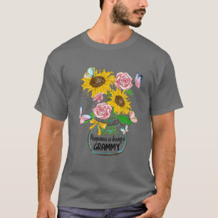 Happiness Is Being Grammy Life Flower Art Mothers T-Shirt