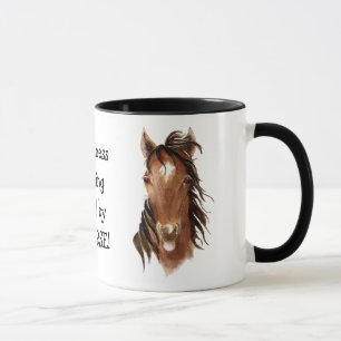 Happiness is being  loved by a HORSE! Humour Mug