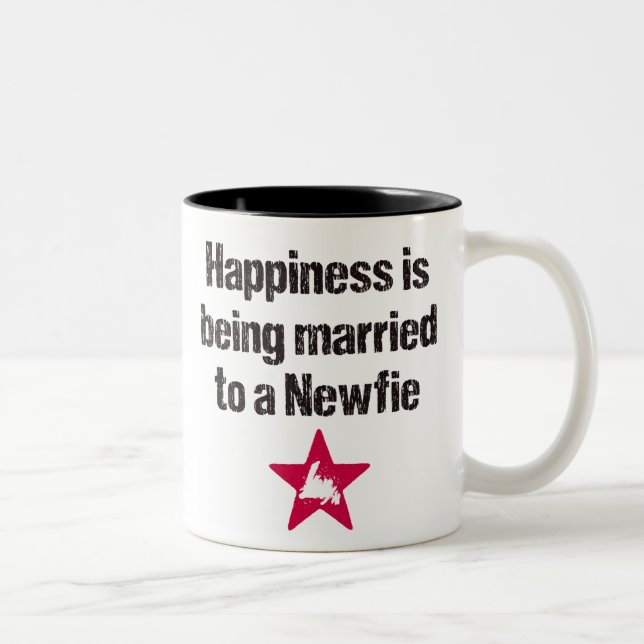 Happiness is being married to a Newfie Mug (Right)