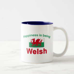 Happiness is Being Welsh Two-Tone Coffee Mug