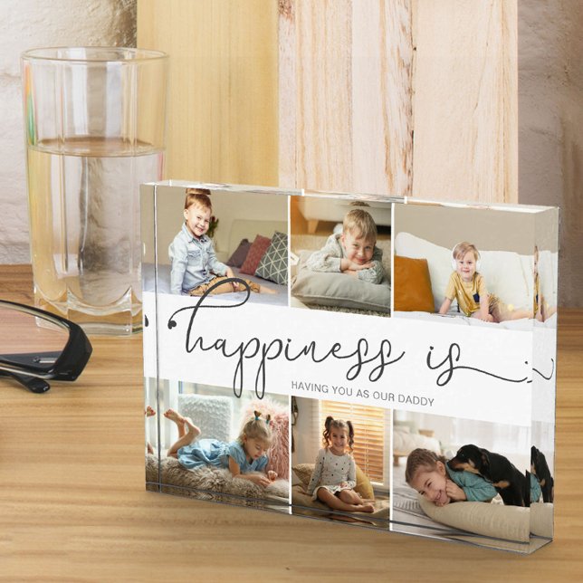 Happiness is | Daddy 6 Photo Collage (Creator Uploaded)