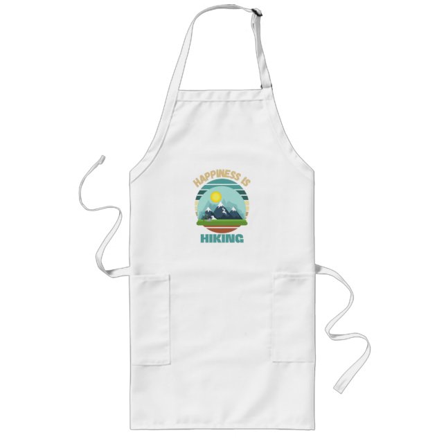 HAPPINESS IS HIKING LONG APRON (Front)