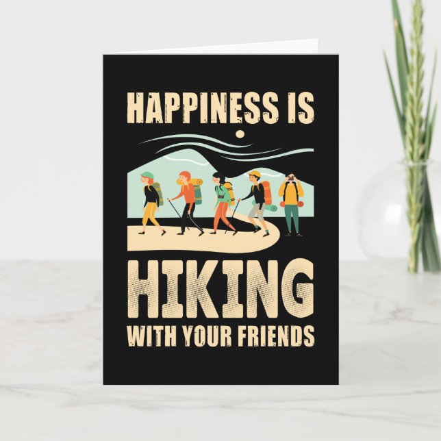 Happiness is Hiking with your Friend Card (Front)