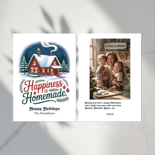 Happiness Is Homemade Cozy Cabin Christmas Holiday (Happiness Is Homemade Cozy Cabin Christmas Holiday Card)