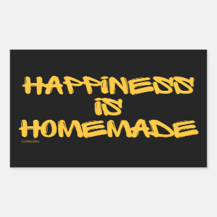 HAPPINESS IS HOMEMADE  inspirational quote         Sticker