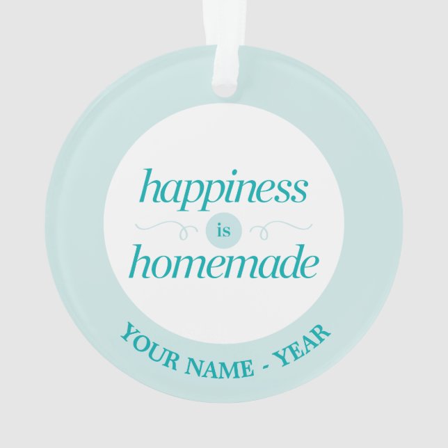 Happiness is Homemade Ornament (Back)