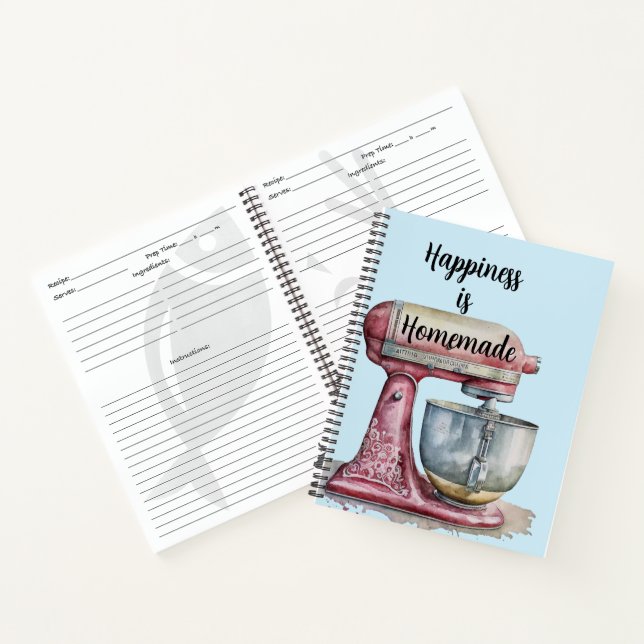 Happiness is Homemade Recipe Notebook (Inside)