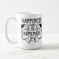Happiness Is Homemade Rustic Kitchen Quote Design