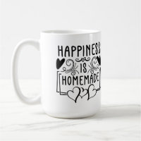 Happiness Is Homemade Rustic Kitchen Quote Design