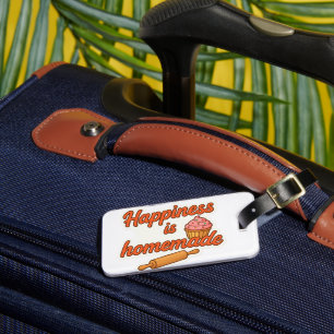 Happiness is Homemade Sticker  Luggage Tag