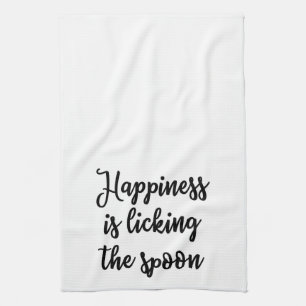 Happiness is licking the spoon Towel